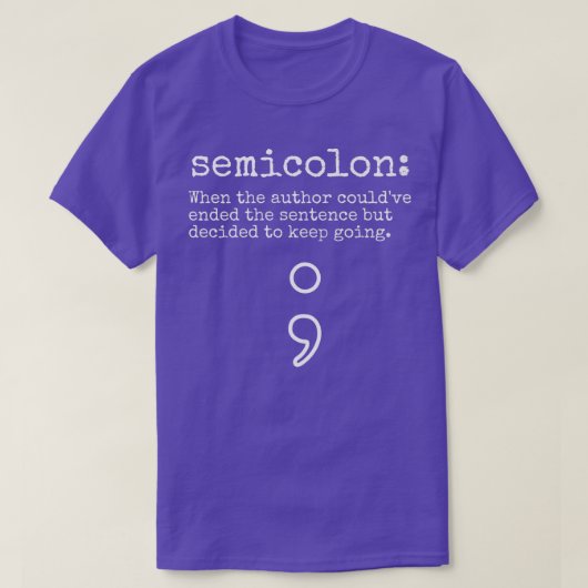 Psychische Gesundheit Monat Semicolon Definition T-Shirt (Design vorne)