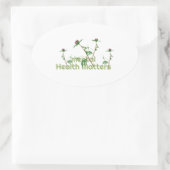 Psychische Gesundheit Ovaler Aufkleber (Tasche)