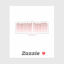 Psychische Gesundheit | Poppins Rosa Claro Aufkleber