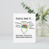 Psychische Gesundheit Postkarte (Stehend Vorderseite)