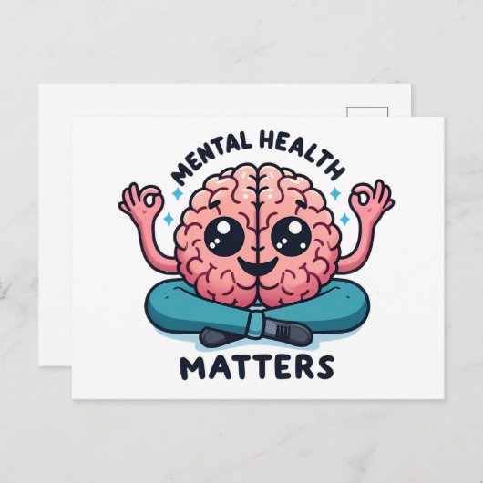 Psychische Gesundheit Postkarte (Vorne/Hinten)