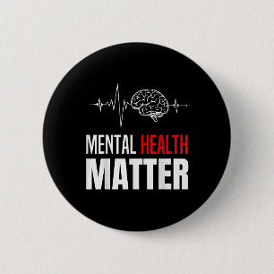 Psychische Gesundheit Problembewusstsein des mensc Button