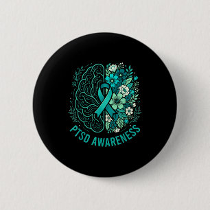 Psychische Gesundheit PTSD-Bewusstsein Gehirn und  Button