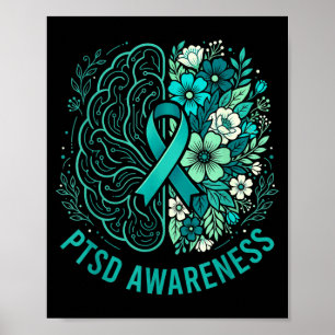 Psychische Gesundheit PTSD-Bewusstsein Gehirn und  Poster