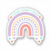 Psychische Gesundheit | Rainbow Peach Candy Aufkleber (Vorderseite)
