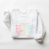 Psychische Gesundheit | Retro Blume Pastel Rainb Sweatshirt