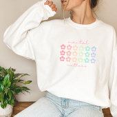 Psychische Gesundheit | Retro Blume Pastel Rainb Sweatshirt