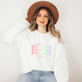 Psychische Gesundheit | Retro Blume Pastel Rainb Sweatshirt