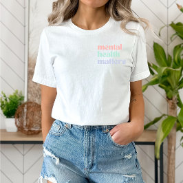 Psychische Gesundheit | Retro Quote Pastel Rainbo T-Shirt