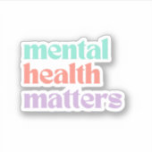 Psychische Gesundheit | Retro Quote Peach Candy Aufkleber (Vorderseite)