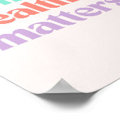 Psychische Gesundheit | Retro Quote Peach Candy Poster (Ecke)