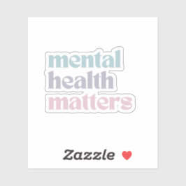 Psychische Gesundheit | Retro Zitat Französisch Gr Aufkleber