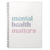 Psychische Gesundheit | Retro Zitat Französisch Gr Notizblock (Vorderseite)