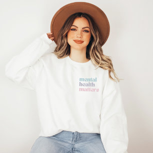 Psychische Gesundheit Retro Zitat Französisch Gr Sweatshirt