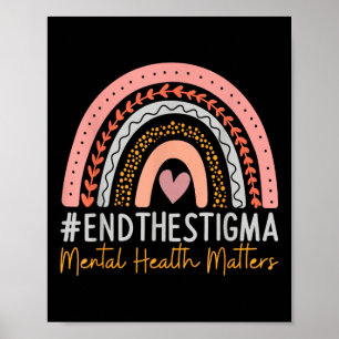 Psychische Gesundheit S beendet das Stigma Rainbow Poster