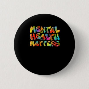 Psychische Gesundheit S Graffiti Sticker Button