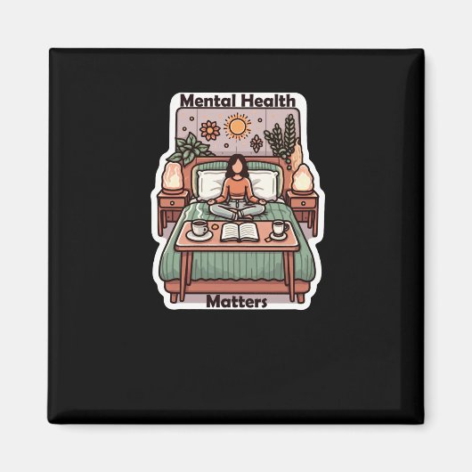 Psychische Gesundheit S - Positive Affirmation Dai Magnet (Vorne)