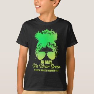 Psychische Gesundheit S Wir tragen grün Psychische T-Shirt