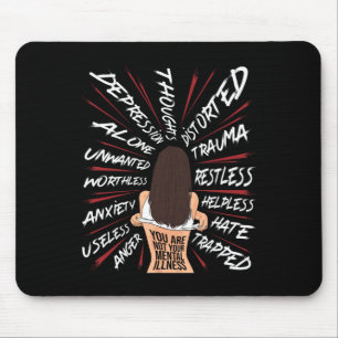 Psychische Gesundheit Selbstmord Bewusstseinsbildu Mousepad