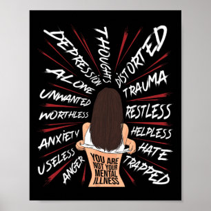 Psychische Gesundheit Selbstmord Bewusstseinsbildu Poster
