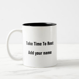 Psychische Gesundheit - Selbstversorgung braucht Z Zweifarbige Tasse
