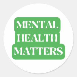 Psychische Gesundheit - Sensibilisierung verbreite Runder Aufkleber