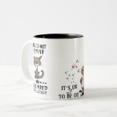 Psychische Gesundheit simuliert durch Cat Jokes Zweifarbige Tasse (Vorderseite Links)