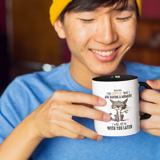 Psychische Gesundheit simuliert durch Cat Jokes Zweifarbige Tasse