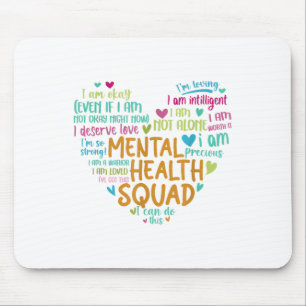 Psychische Gesundheit Squad Liebe Herz Fakten psyc Mousepad