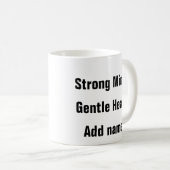 Psychische Gesundheit Starkes Bewusstsein für sanf Kaffeetasse (VorderseiteRechts)