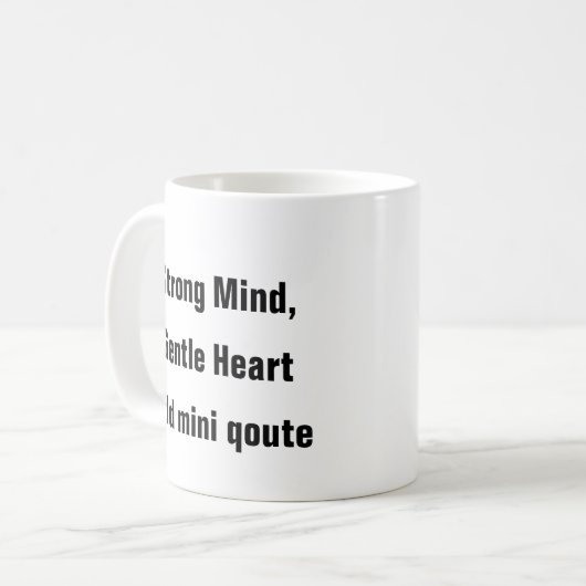 Psychische Gesundheit Starkes Bewusstsein für sanf Kaffeetasse (Vorderseite Links)