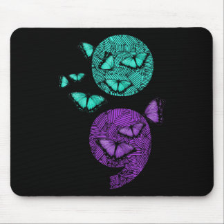 Psychische Gesundheit Suizidbewusstsein Semicolon  Mousepad