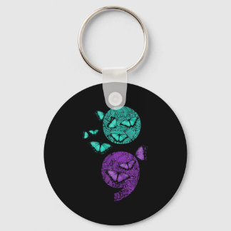 Psychische Gesundheit Suizidbewusstsein Semicolon  Schlüsselanhänger