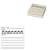 Psychische Gesundheit, Tagebuchstimmung, Journal Gummistempel (Stempel)