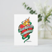 Psychische Gesundheit Tattoo Herz Postkarte (Stehend Vorderseite)