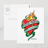 Psychische Gesundheit Tattoo Herz Postkarte (Vorne/Hinten)