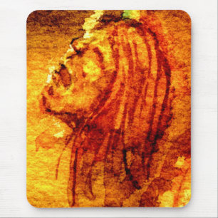 Psychische Gesundheit Traurigkeit Aquarellmalerei Mousepad