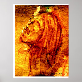 Psychische Gesundheit Traurigkeit Aquarellmalerei Poster