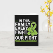 Psychische Gesundheit Überlebende jeden Kampf ist  Karte (Gelbe Blume)