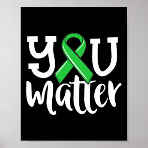 Psychische Gesundheit von Frauen Ihr Problem grüne Poster
