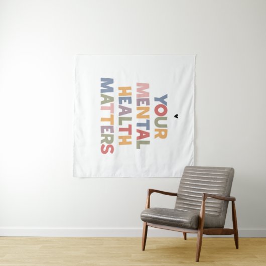 Psychische Gesundheit Wandteppich (Beispiel (Horizontal))