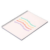 Psychische Gesundheit | Wavy Retro Peach Candy Notizblock (Linke Seite)