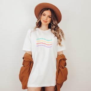 Psychische Gesundheit   Wavy Retro Peach Candy T-Shirt