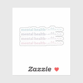 Psychische Gesundheit | Zitat IV Französisch Grau Aufkleber
