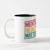 Psychische Gesundheit Zweifarbige Tasse (Links)