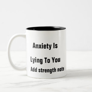Psychische Gesundheitsängste beleidigen Sie sich t Zweifarbige Tasse