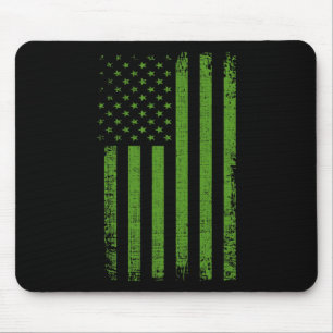 Psychische Gesundheitsaufklärung USA-Flagge Grüne Mousepad