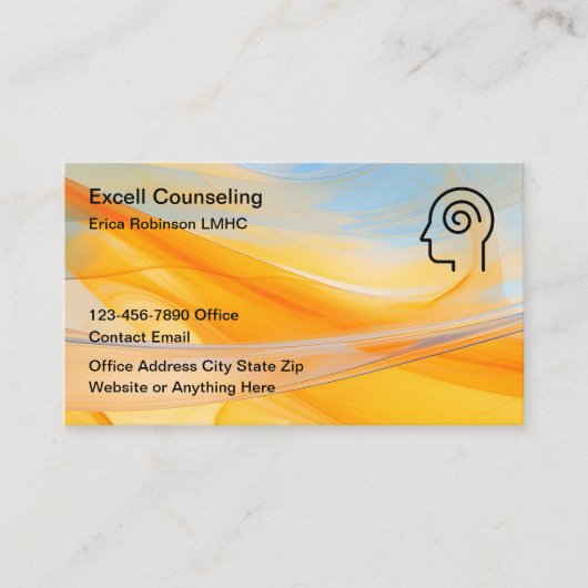 Psychische Gesundheitsberatung Moderne Visitenkart Visitenkarte (Vorderseite)
