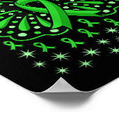 Psychische Gesundheitsbewusstsein Butterfly Ribbon Poster (Ecke)