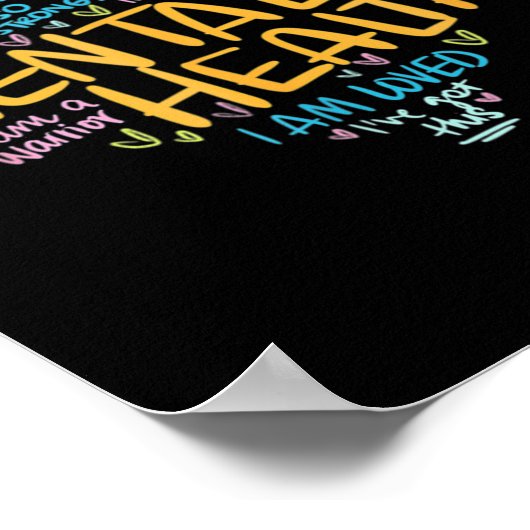 Psychische Gesundheitsbewusstsein Depression Poster (Ecke)